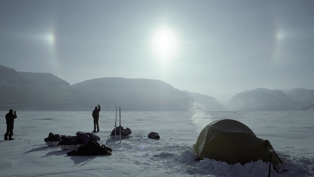  Sun dogs at our Elwin Inlet camp 