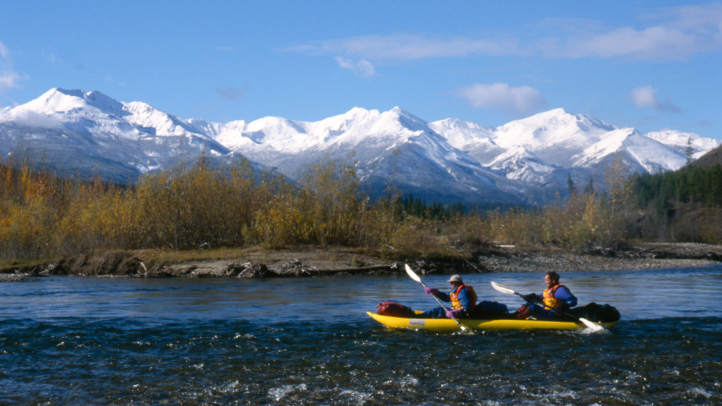  Paddling the Finlay near Fort Ware 