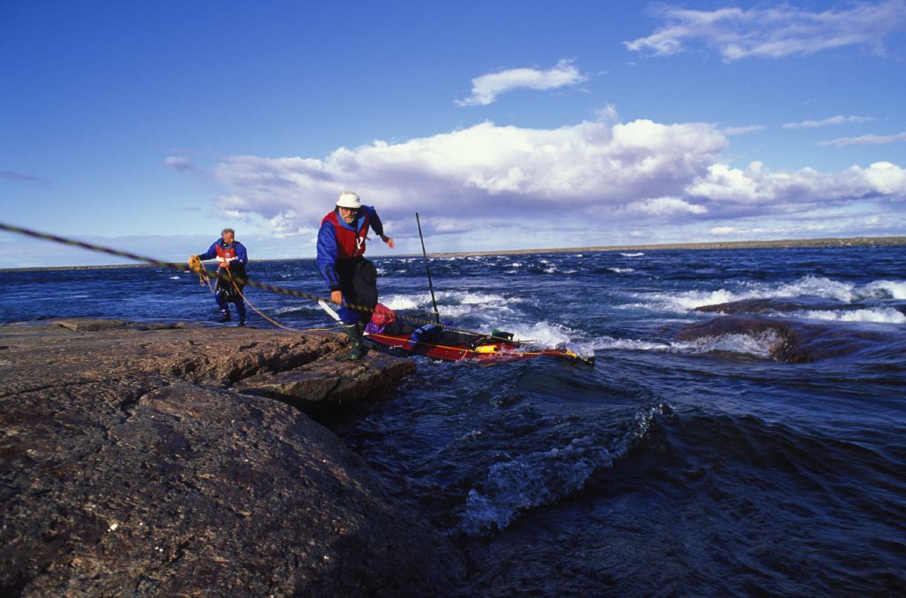 How not to line a kayak: Amadjuak River   How not to line a kayak: Amadjuak River